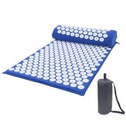 Акупунктурный массажный комплект из коврика и валика Acupressure Mat (Синий)