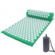 Акупунктурный массажный комплект из коврика и валика Acupressure Mat (Зеленый)