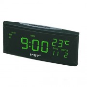Электронные часы VST-719W-4 (Черный-ярко-зеленый)