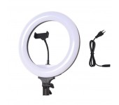 Светодиодная кольцевая лампа Nonpolar Dimming LED 32 см (Бело-черный)