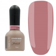 Камуфлирующая база Cover Base Soak off French Lilly Beaute №003, 12 мл (Ярко-розово-бежевый)