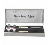 Лазерная указка Green Laser Pointer 8420 дальность луча до 3 км ярко-зеленый 5 в 1 (Черный)
