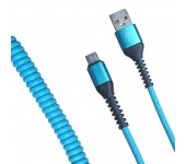 Кабель R22 USB-А to microUSB 1м (Голубой)