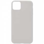 Чехол силиконовый для iPhone 12 (Светло-серый)