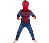 Детский маскарадный костюм супергероя с мускулами Человек паук размер L