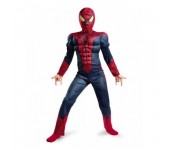 Карнавальный костюм супергероя с мускулами Человек паук K-148, размер S (Красно-синий)
