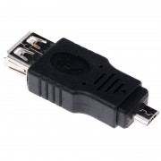 Переходник USB-micro USB для подключения портативной электронной техники к ПК, для подключения флешки к мобильному телефону (Черный)