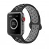 Ремешок спортивный для часов Apple Watch Band 38 40 гибкий, для пробежек, спортивный, плотно прилегающий(Черно-серый)