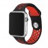 Ремешок спортивный для часов Apple Watch Band 42 44 (Черно-красный)