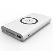 Беспроводной Qi PowerBank Wireless 10000 мАч с функцией беспроводной собственной зарядки внешнее зарядное устройство (Белый)