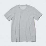 Однотонная быстросохнущая футболка Variety T Uniqlo унисекс с круглым вырезом (Серый) размер XL