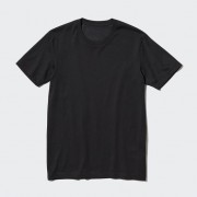 Однотонная быстросохнущая футболка Variety T Uniqlo унисекс с круглым вырезом (Черный) размер L
