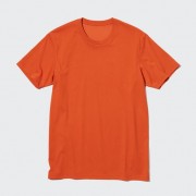 Однотонная быстросохнущая футболка Variety T Uniqlo унисекс с круглым вырезом (Оранжевый) размер 3XL