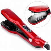 Расческа-выпрямитель с генератором пара Steam comb (красный)