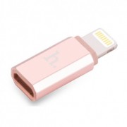 Переходник HOCO Lightning to micro-USB Adapter Rose Gold