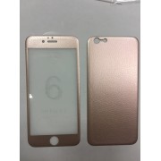 Ультратонкие кожаные стекла Front and Back для iPhone 6 (розовый)