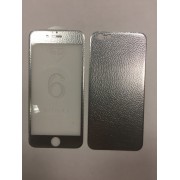 Ультратонкие кожаные стекла Front and Back для iPhone 6 plus (серебро)