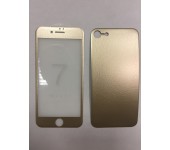 Ультратонкие кожаные стекла Front and Back для iPhone 7 (золото)