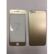 Ультратонкие кожаные стекла Front and Back для iPhone 7 (золото)