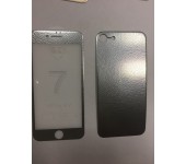 Ультратонкие кожаные стекла Front and Back для iPhone 7 plus (серебро)