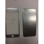 Ультратонкие кожаные стекла Front and Back для iPhone 7 plus (серебро)