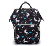 Сумка-рюкзак для мам Barrley Prince Единорог Пони (Черный)
