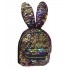 Рюкзак с блестками пайетками ушки зайца (Цветной)