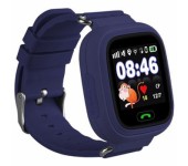 Умные детские часы с телефоном и GPS трекером Smart Watch Q90 (Темно-синие)