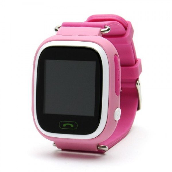 Умные детские часы с телефоном и GPS трекером Smart Watch Q90 (Розовые)