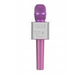 Микрофон Караоке со встроенным динамиком Q9 Беспроводной Bluetooth (Розовый)
