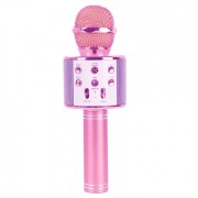 Беспроводной Bluetooth Hifi микрофон караоке WS 858 (Розовый)