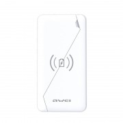 Внешний аккумулятор с беспроводной зарядкой Awei P59K Power Bank Qi Wireless Charger 10000 mAh (Белый)