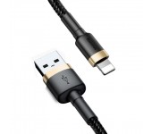 Кабель Baseus cafule Cable CALKLF-BV1 USB For lightning 2.4A 1м (Черный,золотой)