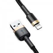 Кабель Baseus cafule Cable CALKLF-BV1 USB For lightning 2.4A 1м (Черный,золотой)