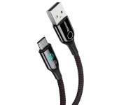 Кабель Baseus CATCD-01 USB-Type-C C-shaped Light Intelligent power-off (Черный)
