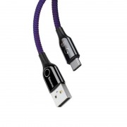 Кабель Baseus CATCD-05 USB-Type-C C-shaped Light Intelligent power-off (Фиолетовый)