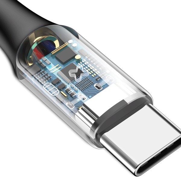 Кабель Baseus X-type Light Cable For Type-C 3A 1M CATXD-A01 (Черный)