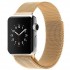 Ремешок Milanese Loop для Apple Watch 42 44 мм, ремешок на магнитной застежке, гибкий, нервущийся (Золотой)