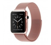 Ремешок Milanese Loop для Apple Watch 42 44 мм (Розовое золото)