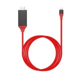 Кабель-переходник HDTV USB Type-C на HDMI (Красный)
