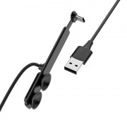Кабель USB на Type-C с двумя присосками (черный)