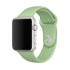 Силиконовый ремешок Sport для Apple Watch 42 44 мм гибкий, для пробежек, спортивный, плотно прилегающий (Мятный)