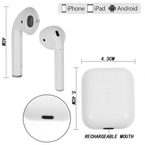 Беспроводные наушники True Wireless Stereo i11 сенсорные Bluetooth 5.0 (Белый)