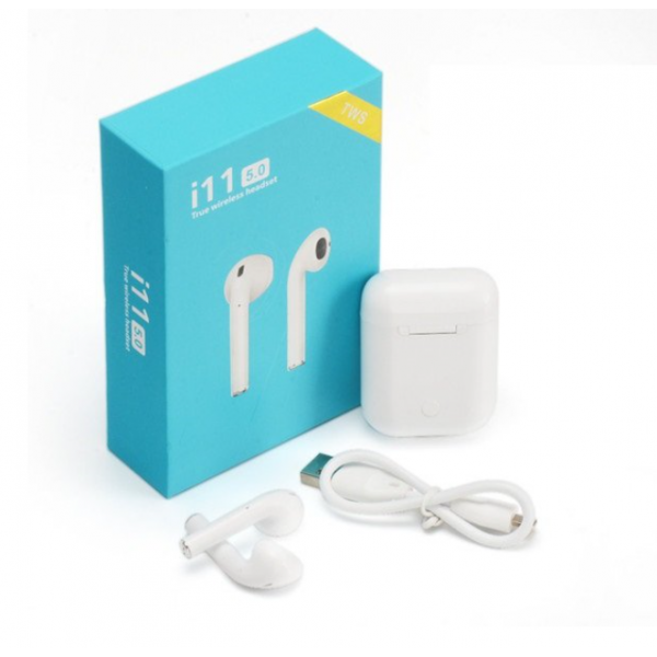 Беспроводные наушники True Wireless Stereo i11 сенсорные Bluetooth 5.0 (Белый)