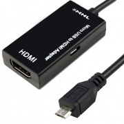 Кабель переходник адаптер MHL - HDMI - micro USB для подключения смартфона к монитору 15 см