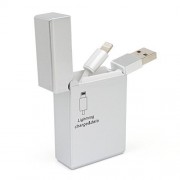 Провод Lightning USB для iPhone белый компактный, автоматически сматывается в пластиковый бокс