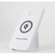 Портативное внешнее зарядное устройство Qi Wireless PowerBank 6000 мАч (Белый)