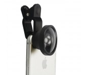 Универсальный объектив линза Fisheye Lens Clip для смартфона Широкоугольный Super Wide 0.4x