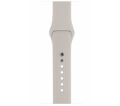 Силиконовый ремешок Sport для Apple Watch 42 44 мм гибкий, для пробежек, плотно прилегающий (Молочный)