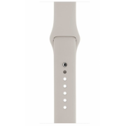 Силиконовый ремешок Sport для Apple Watch 42 44 мм гибкий, для пробежек, плотно прилегающий (Молочный)